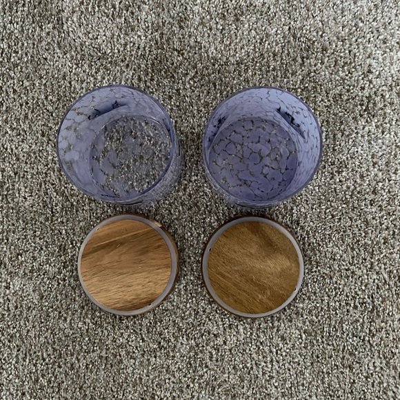 Glass bar canisters with bamboo lid set of 2 - Picture 10 of 10